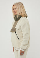 Felpa In Pile Con Cappuccio e Zip Seline 