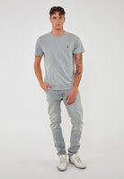 T-Shirt In Jersey di Cotone Grigio 