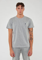 T-Shirt In Jersey di Cotone Grigio 
