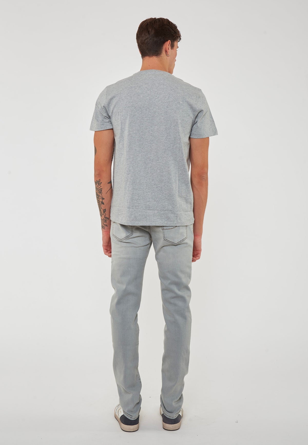 T-Shirt In Jersey di Cotone Grigio 