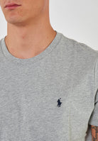T-Shirt In Jersey di Cotone Grigio 