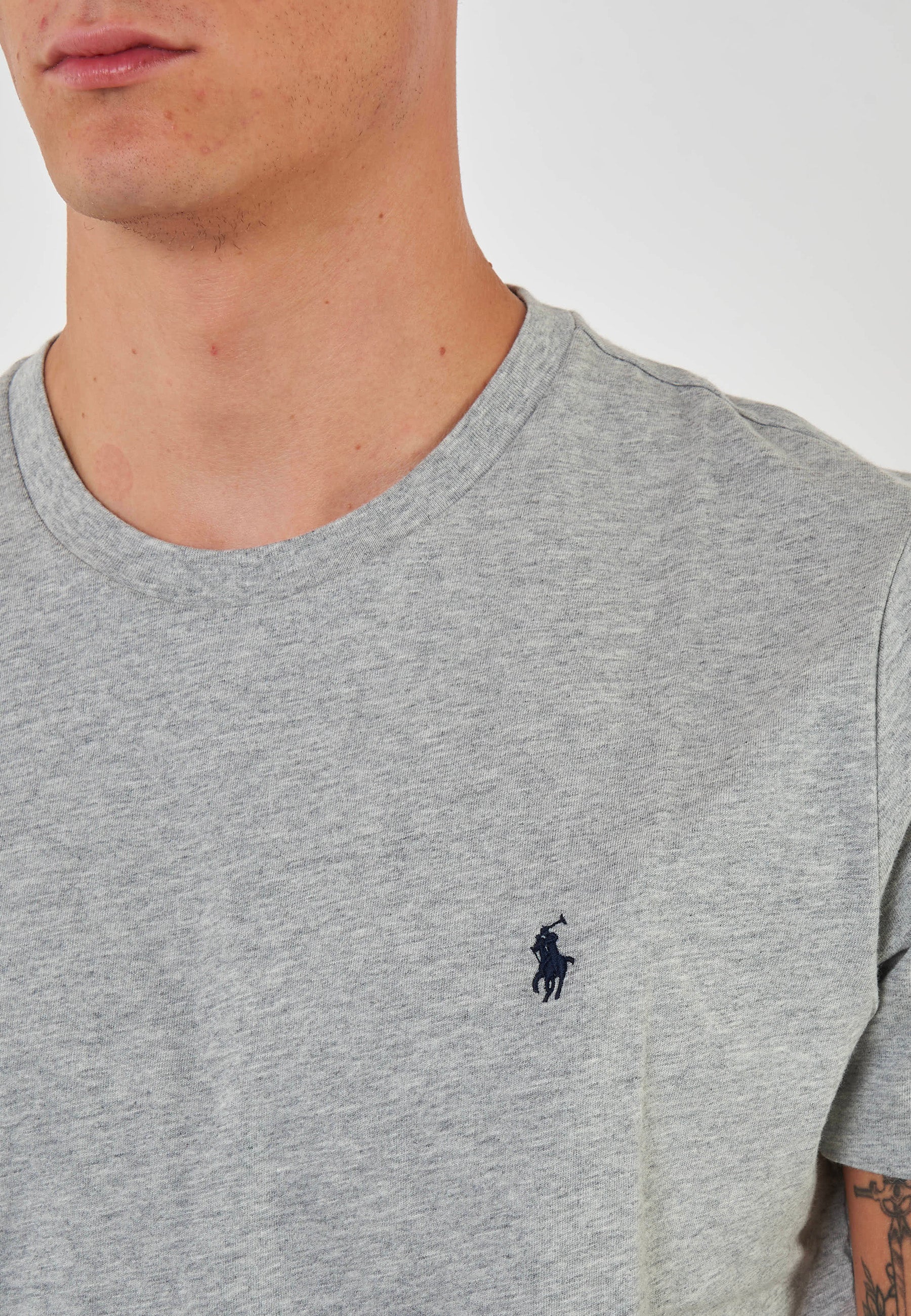 T-Shirt In Jersey di Cotone Grigio 