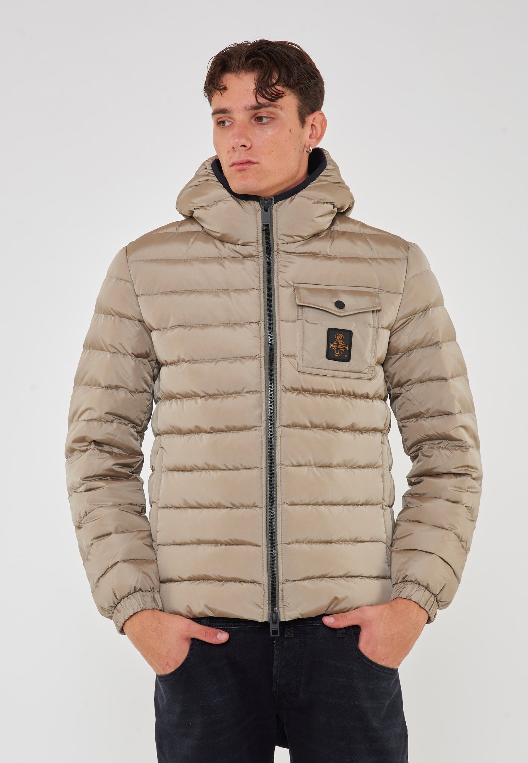 Piumino Uomo Modello Hunter Plaza Taupe 