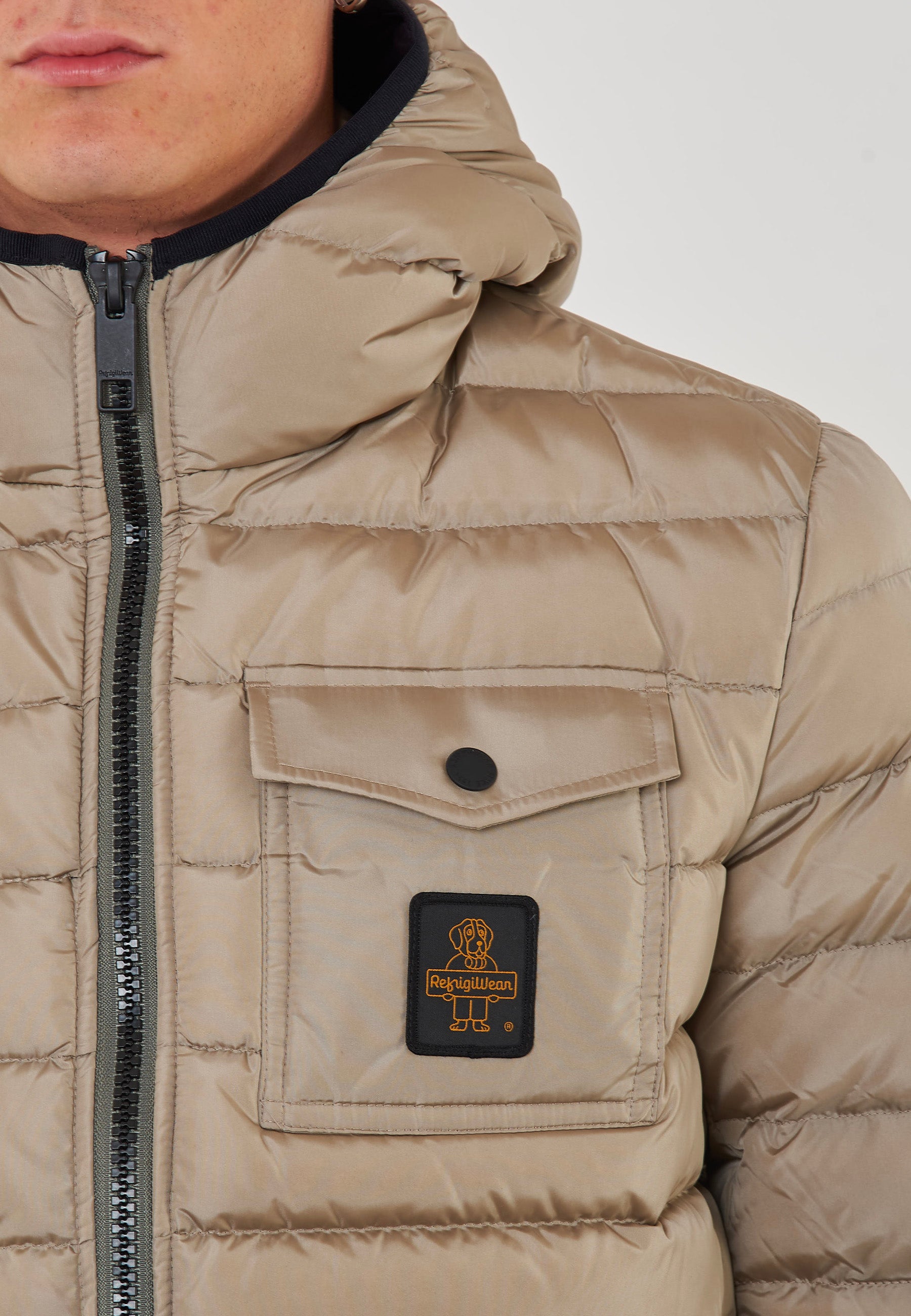Piumino Uomo Modello Hunter Plaza Taupe 