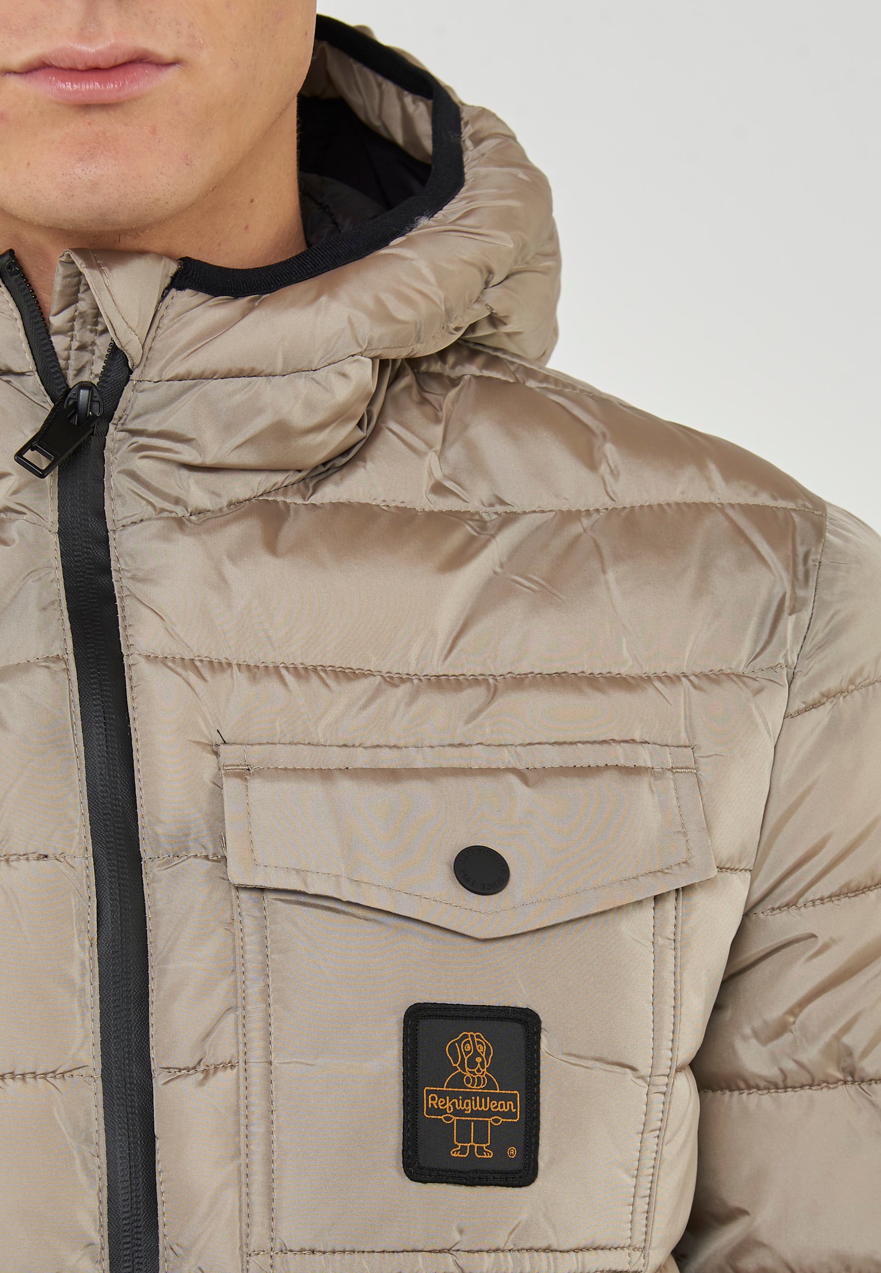 Piumino Uomo Modello Josh Plaza Taupe 