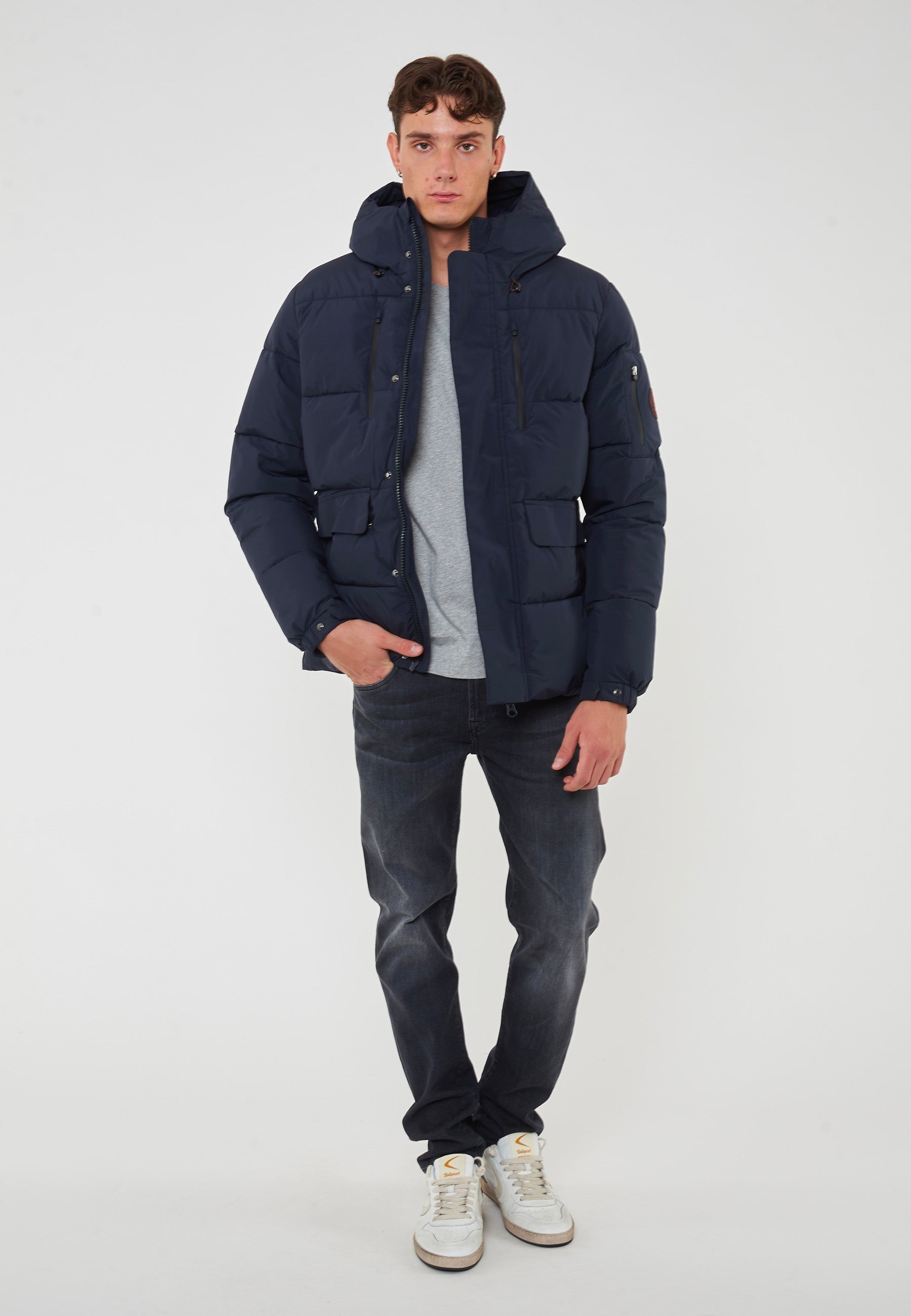 Parka Uomo Animal Free Modello Alter Blue Black 