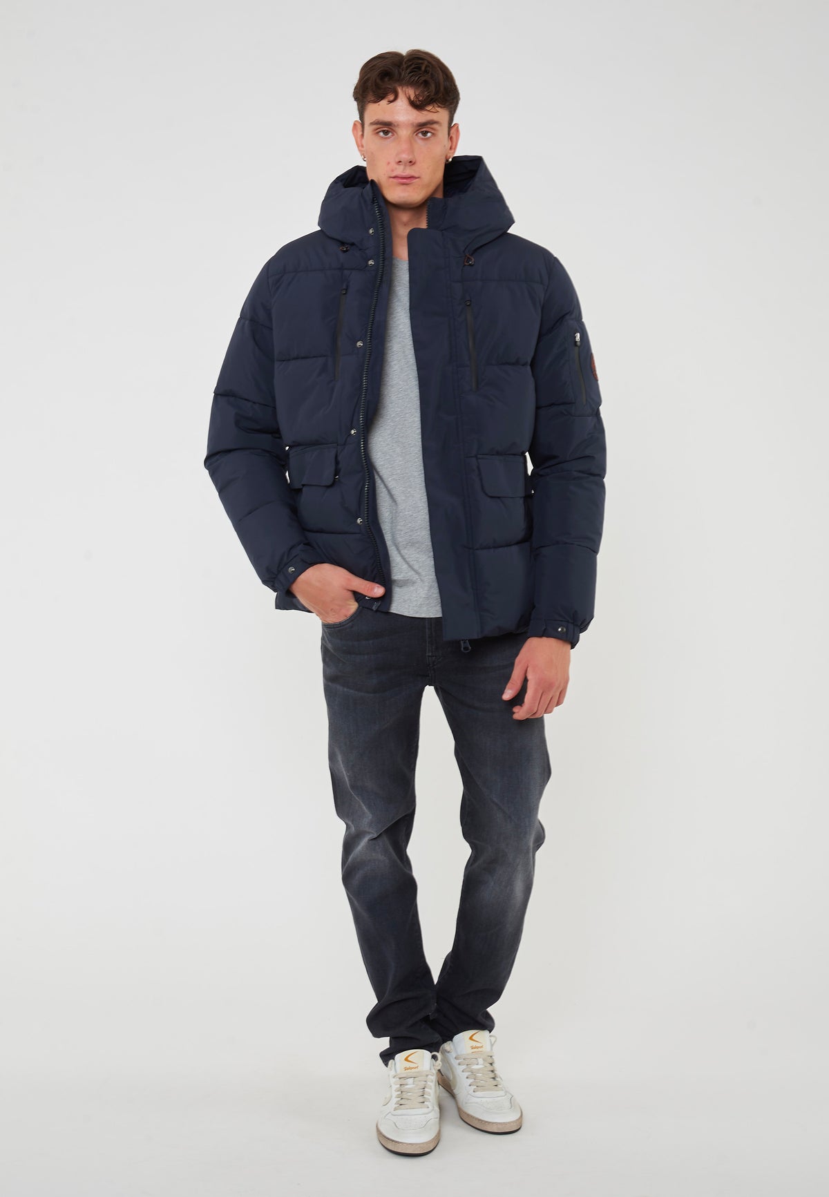 Parka Uomo Animal Free Modello Alter Blue Black 
