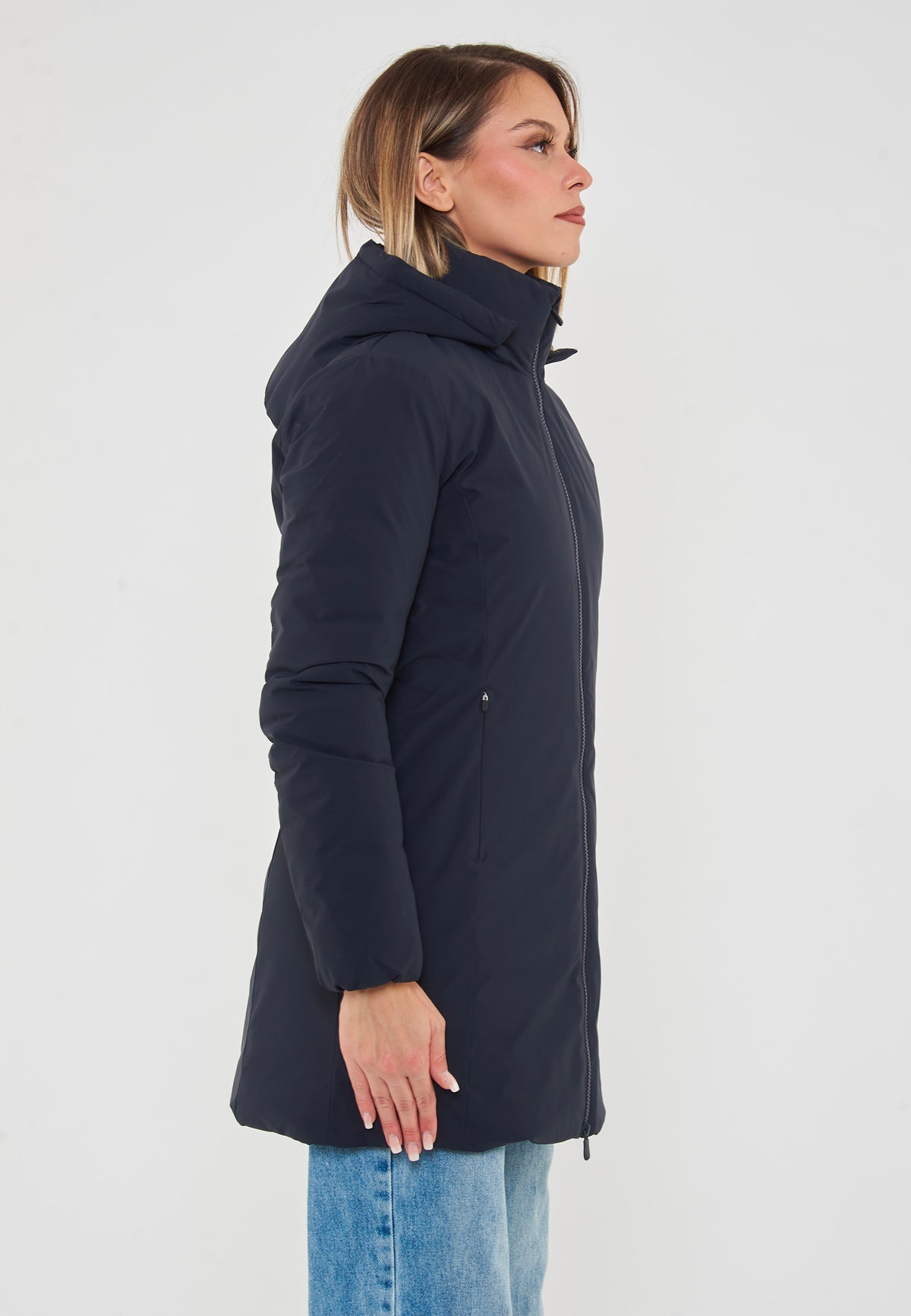 Parka Donna Con Cappuccio Rachel Blue Black 