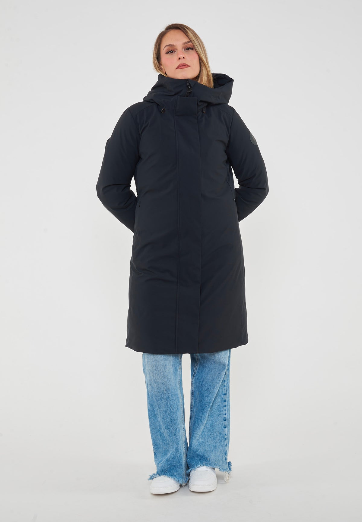 Parka Donna Con Cappuccio Sienna Nero 
