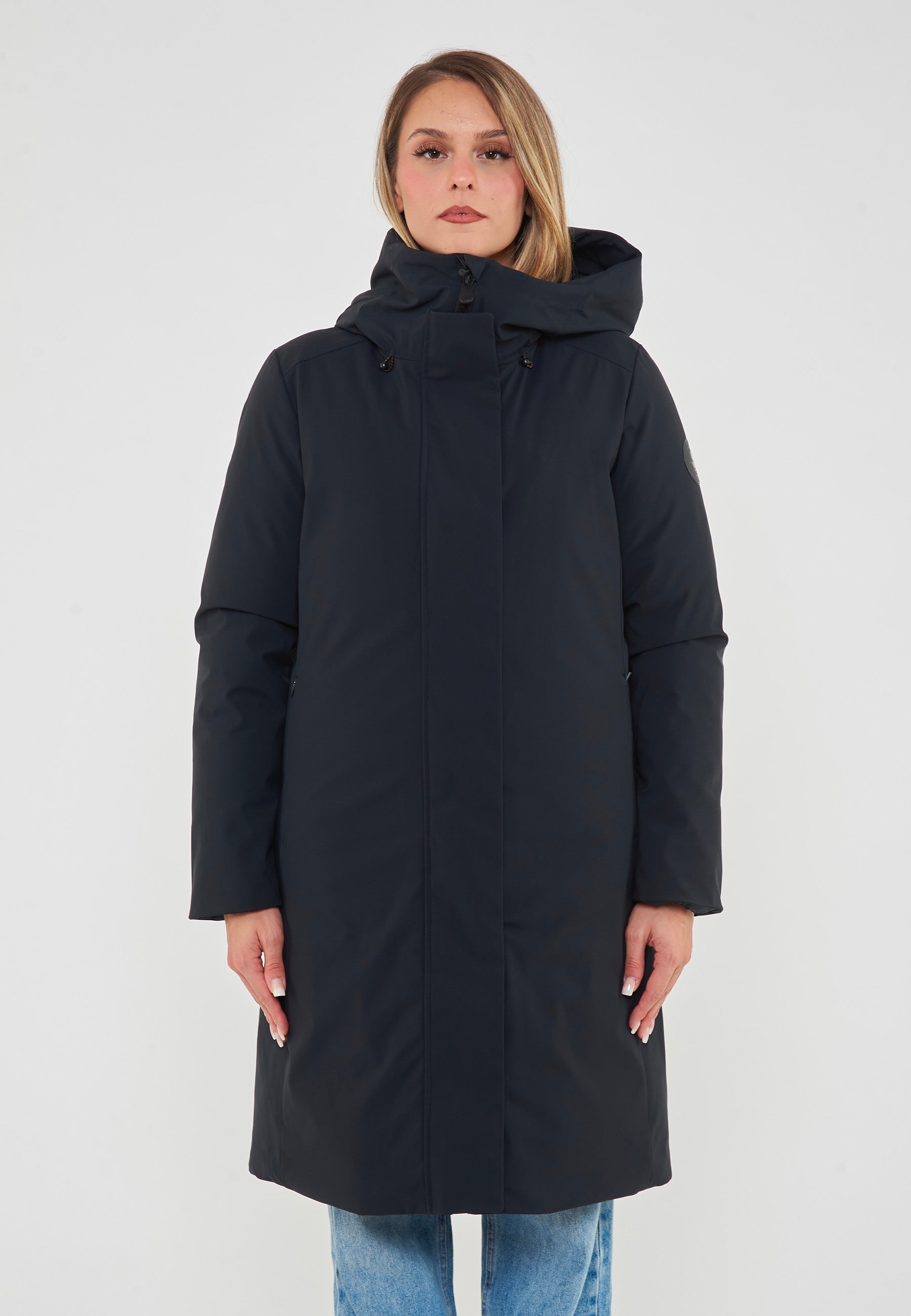 Parka Donna Con Cappuccio Sienna Nero 