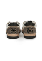 Sneaker Week Star In Pelle Bianca Con Dettagli Nerii e In Crosta Marrone Con Strass e Effetto Used 