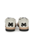 Sneaker Week Star In Pelle Bianca Con Dettagli Ghiaccio e Neri In Spugna Con Effetti Used 