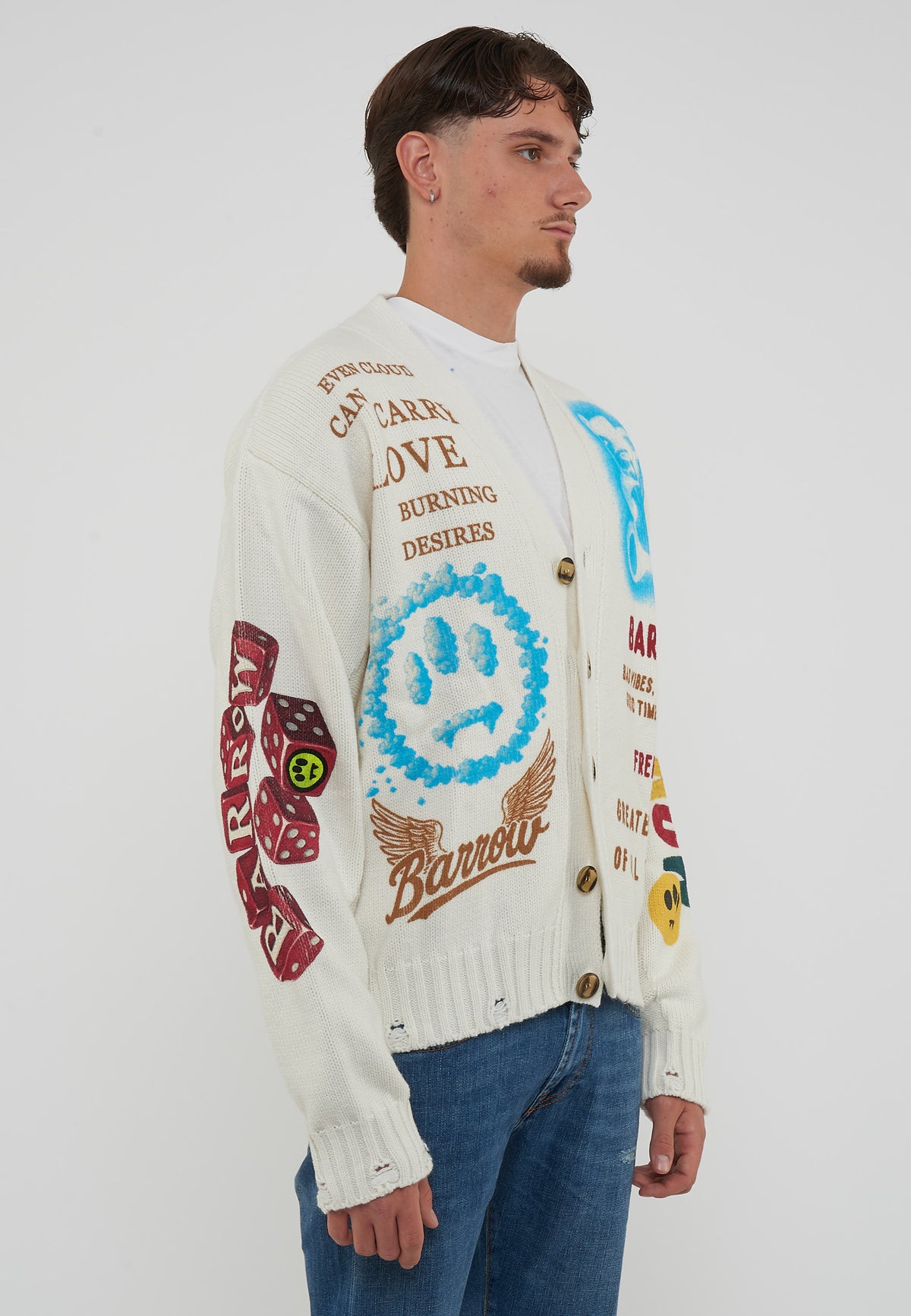 Cardigan Con Grafiche Multicolor Coconut 