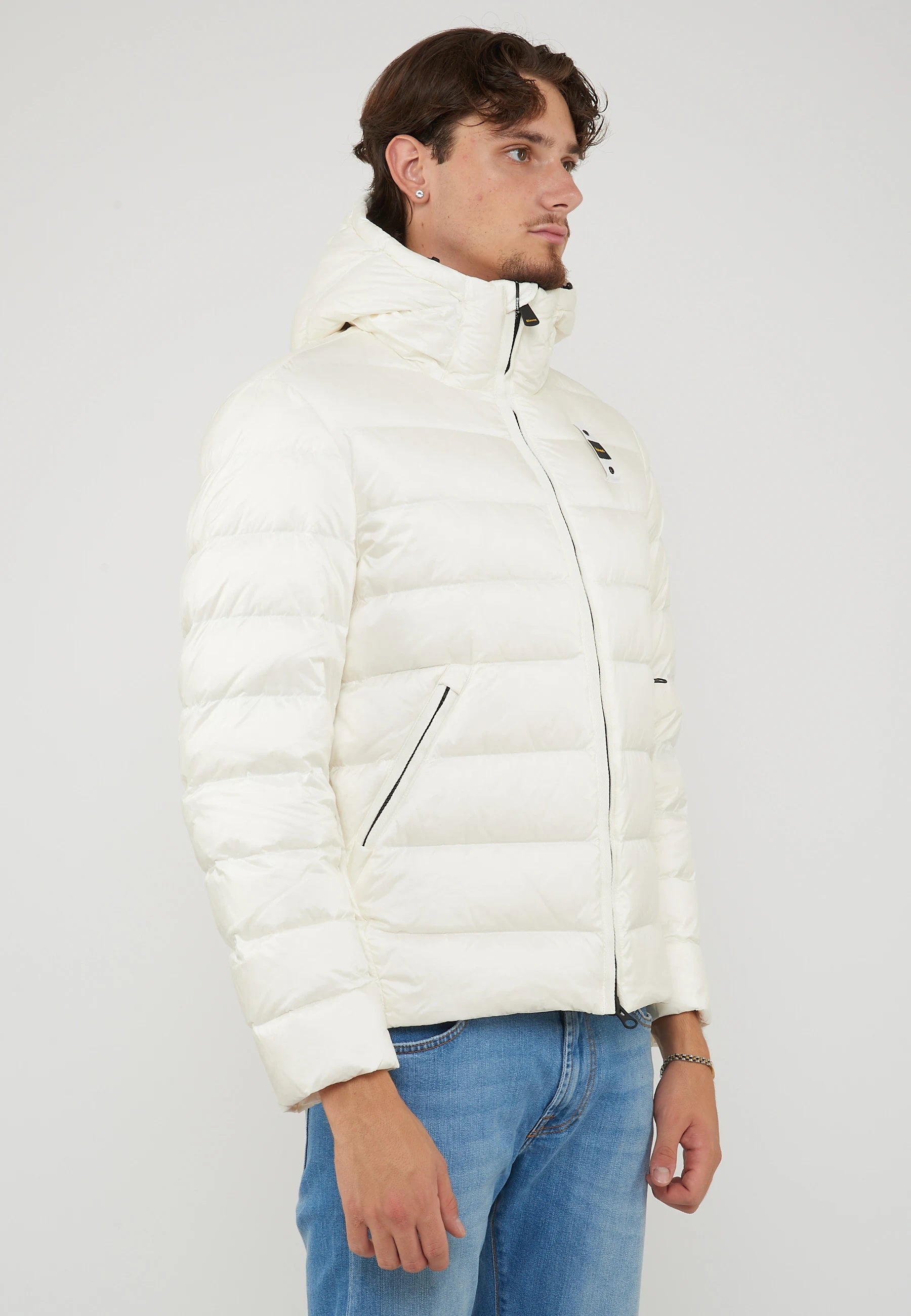 Piumino Con Cappuccio Acton Bianco Ottico 