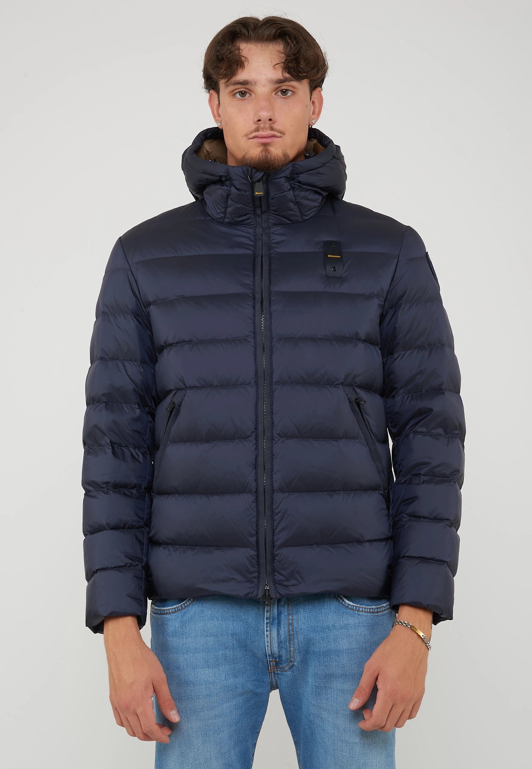Piumino Con Cappuccio Acton Blue 