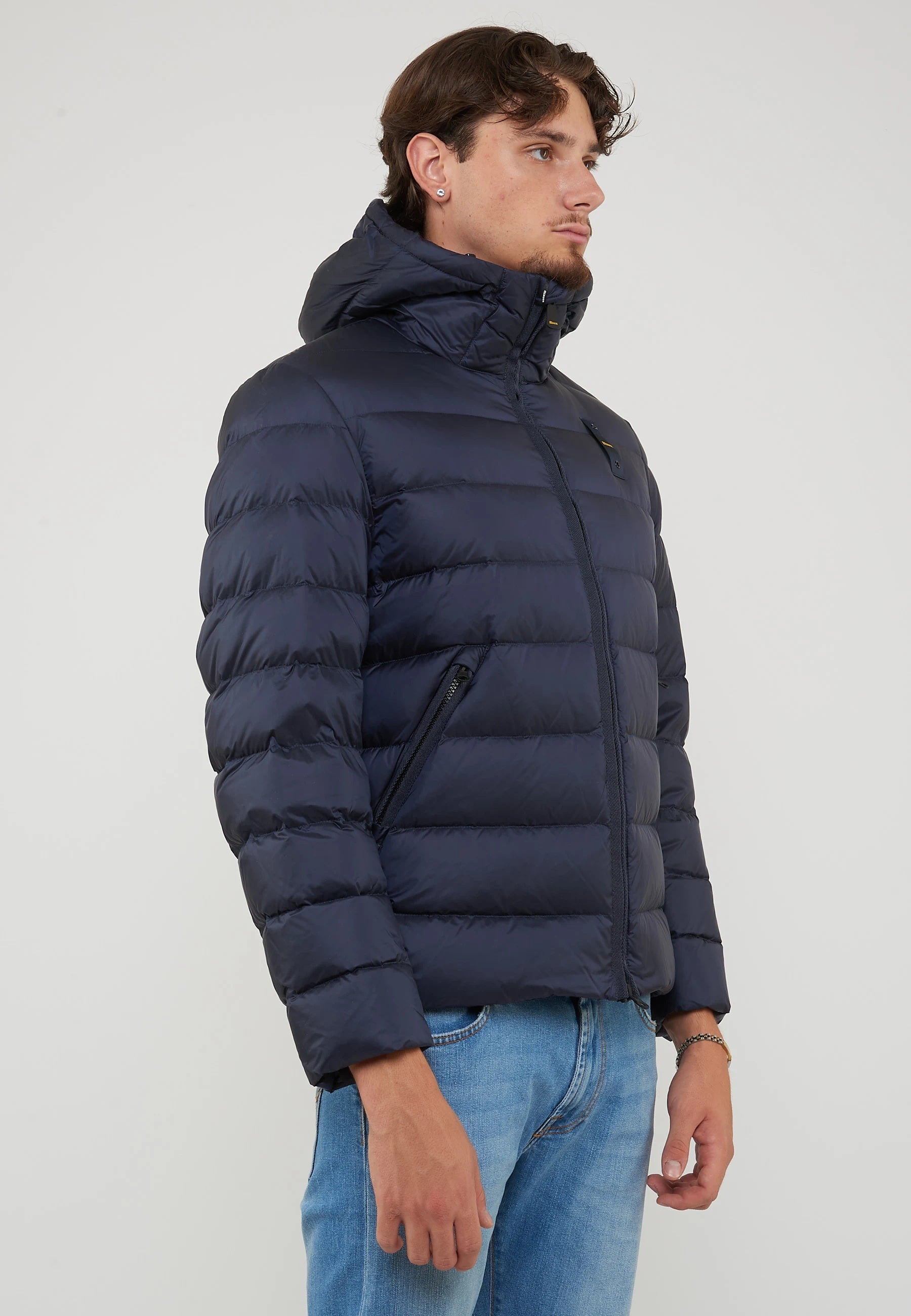 Piumino Con Cappuccio Acton Blue 
