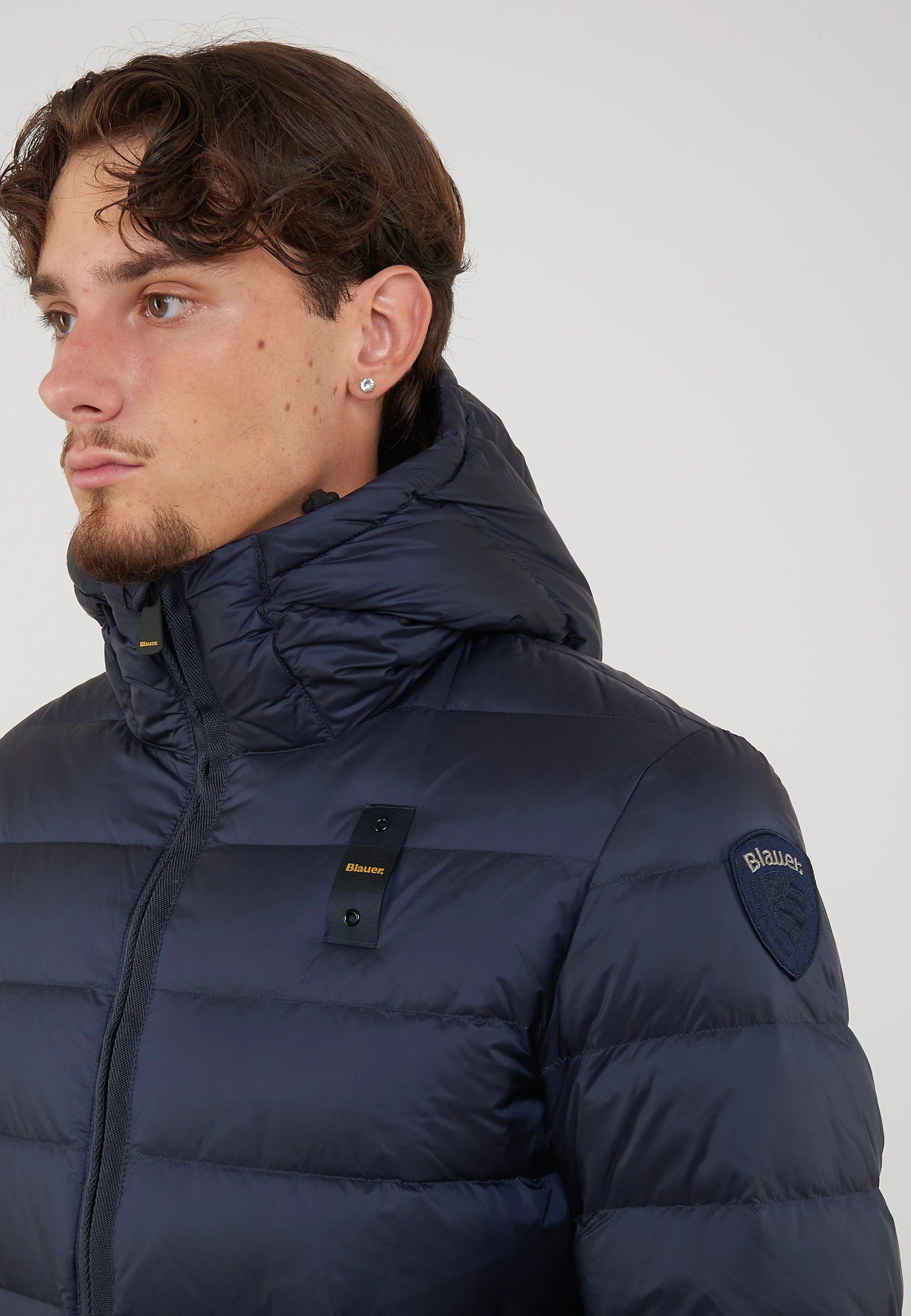 Piumino Con Cappuccio Acton Blue 