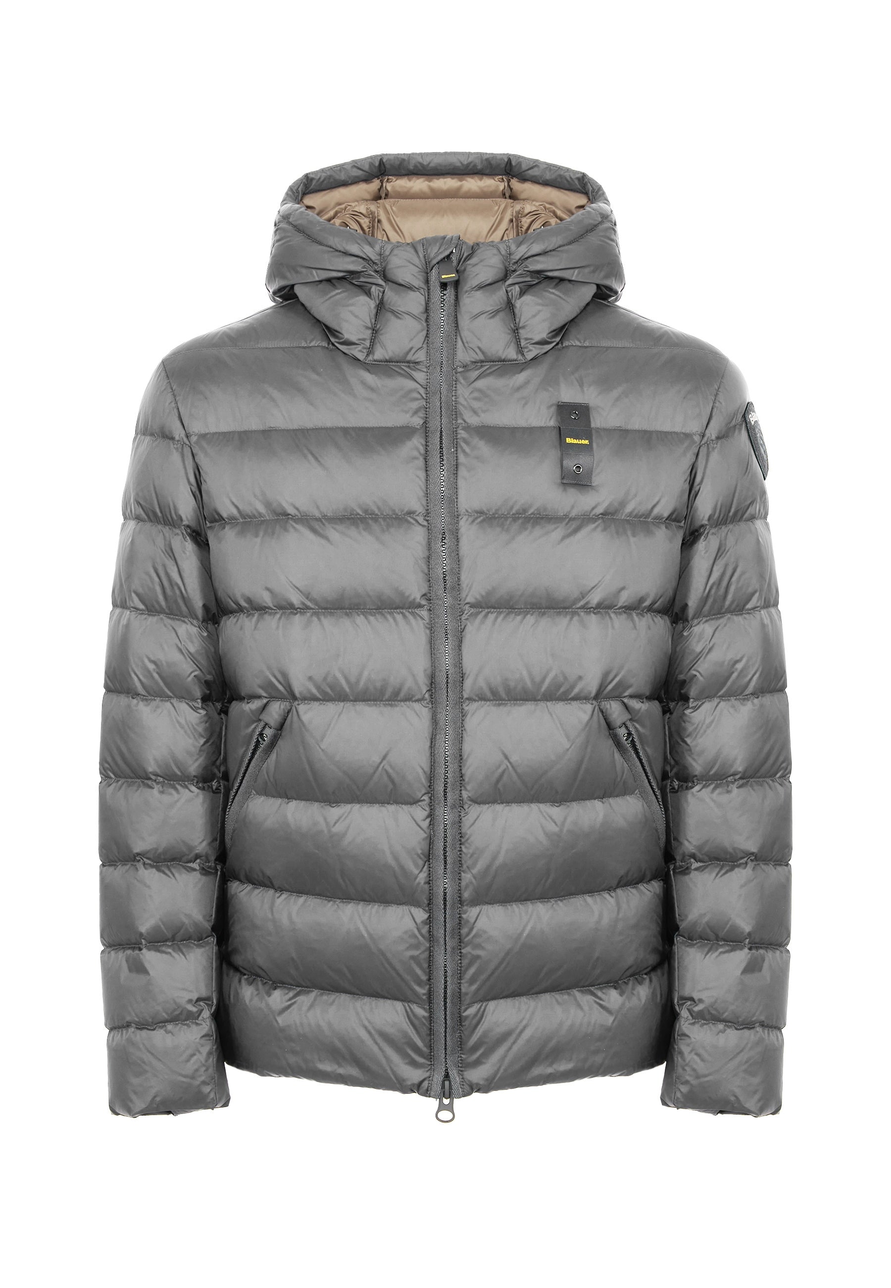 Piumino Con Cappuccio Acton Grigio Roccia 