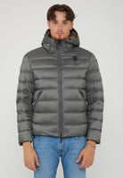 Piumino Con Cappuccio Acton Grigio Roccia 