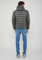 Piumino Con Cappuccio Acton Grigio Roccia 