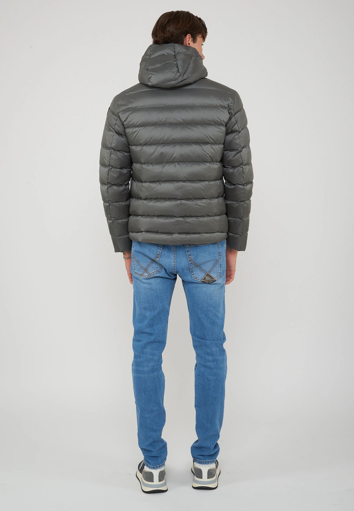 Piumino Con Cappuccio Acton Grigio Roccia 