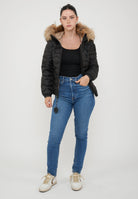 Piumino Con Bordo In Pelliccia Aldie Nero 