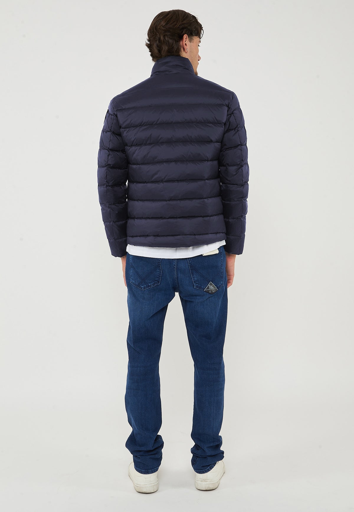 Piumino Con Collo Coreano Austin Blu 