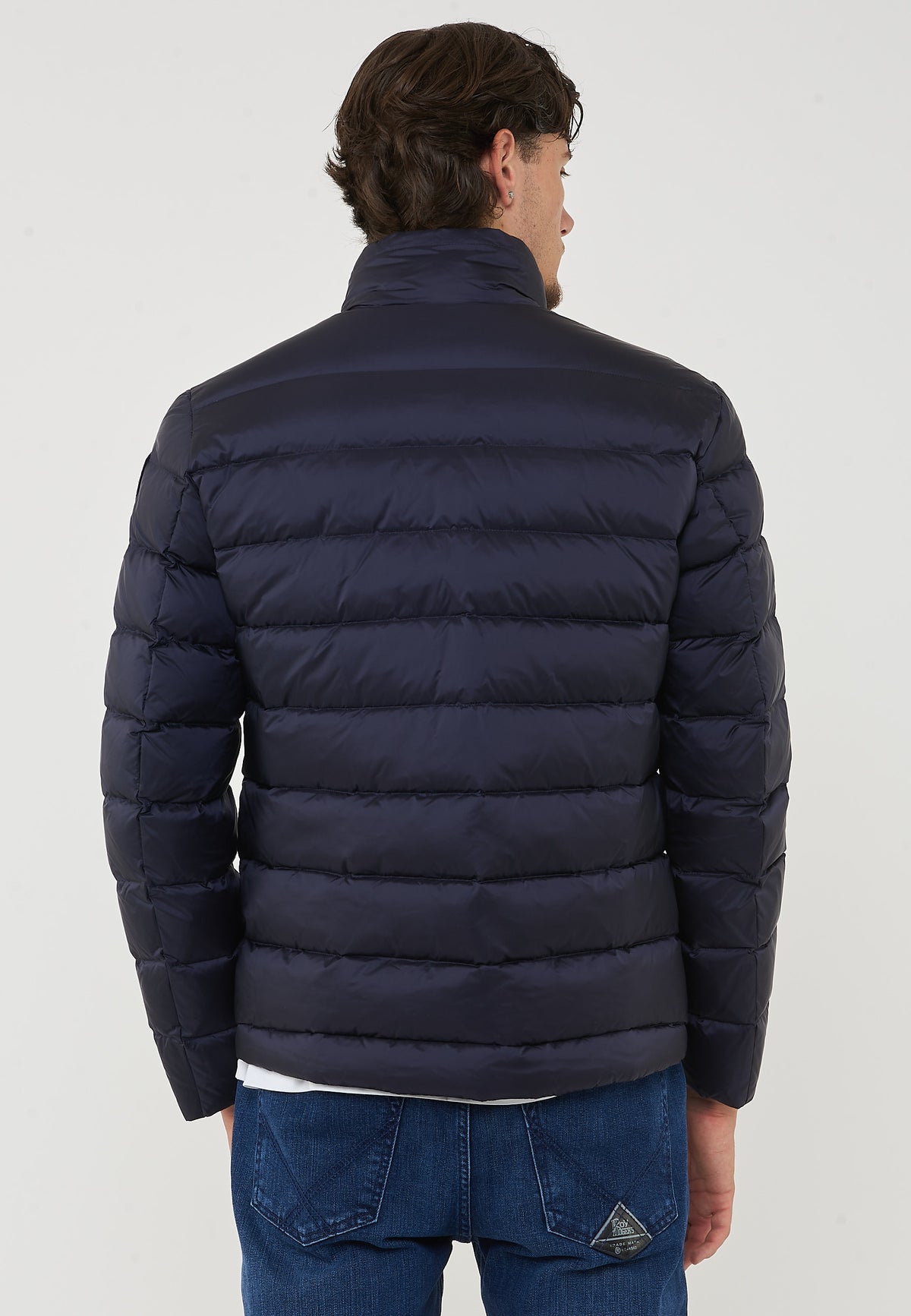 Piumino Con Collo Coreano Austin Blu 