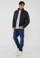 Piumino Con Collo Coreano Austin Nero 