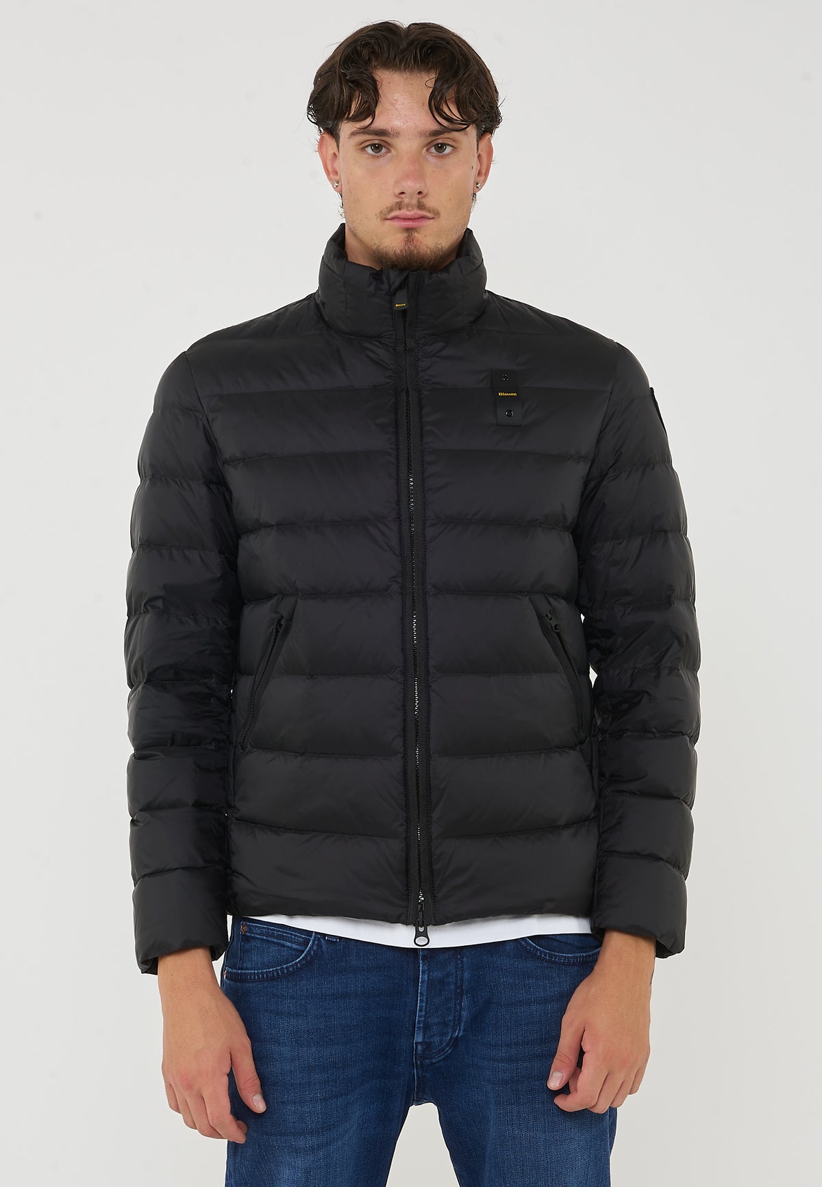 Piumino Con Collo Coreano Austin Nero 