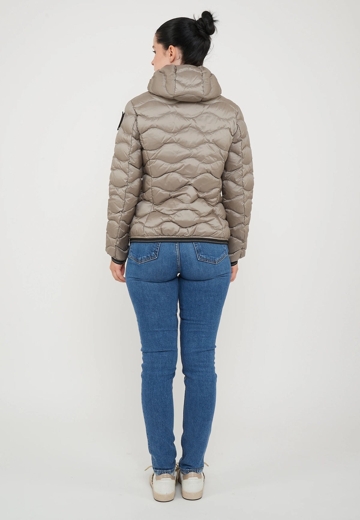 Piumino Ad Onde Camelia Grigio Nebbia 