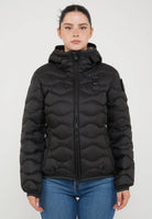 Piumino Ad Onde Camelia Nero 