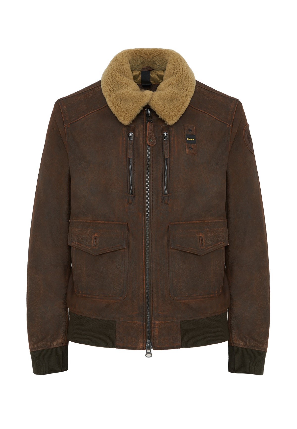 Bomber  Con Collo In Pelliccia Cheitons Brown 