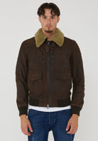 Bomber  Con Collo In Pelliccia Cheitons Brown 