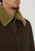 Bomber  Con Collo In Pelliccia Cheitons Brown 