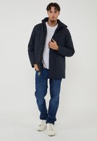Parka Con Cappuccio Removibile Chester Blu 