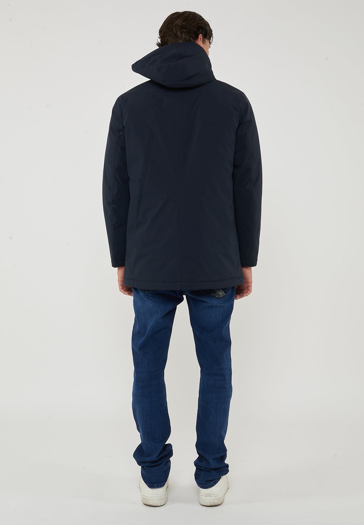 Parka Con Cappuccio Removibile Chester Blu 