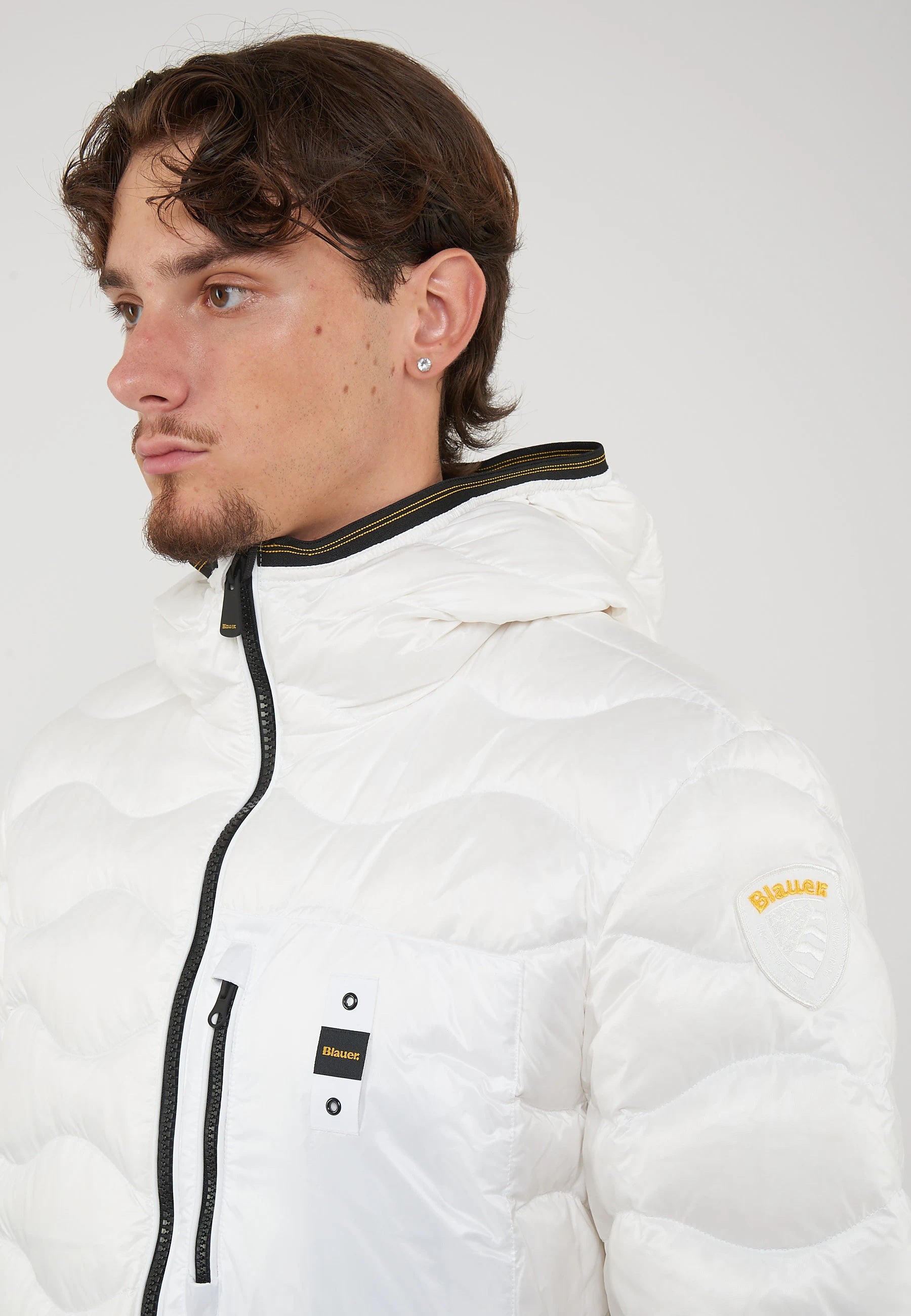 Piumino Leggero Ad Onde Wawe Bianco Ottico 