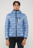 Piumino Leggero Ad Onde Wawe Blue 