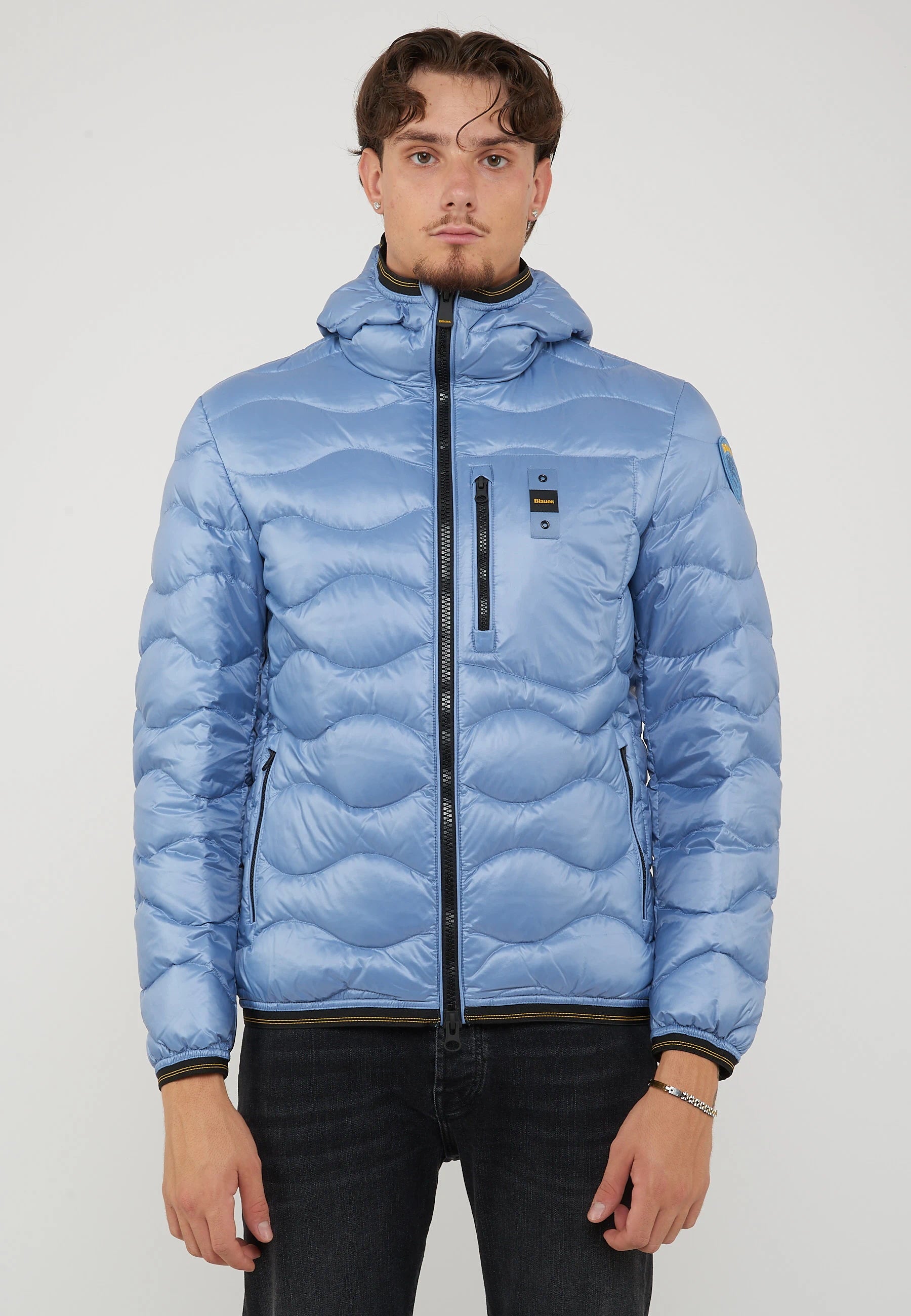 Piumino Leggero Ad Onde Wawe Blue 