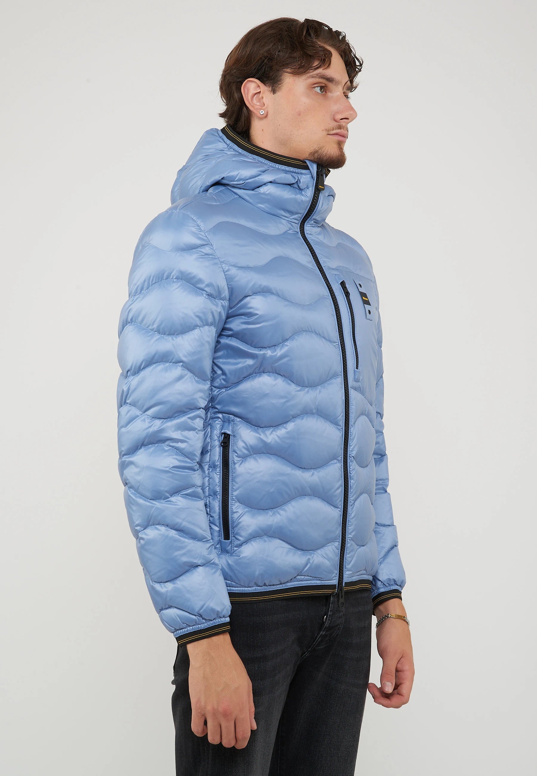 Piumino Leggero Ad Onde Wawe Blue 