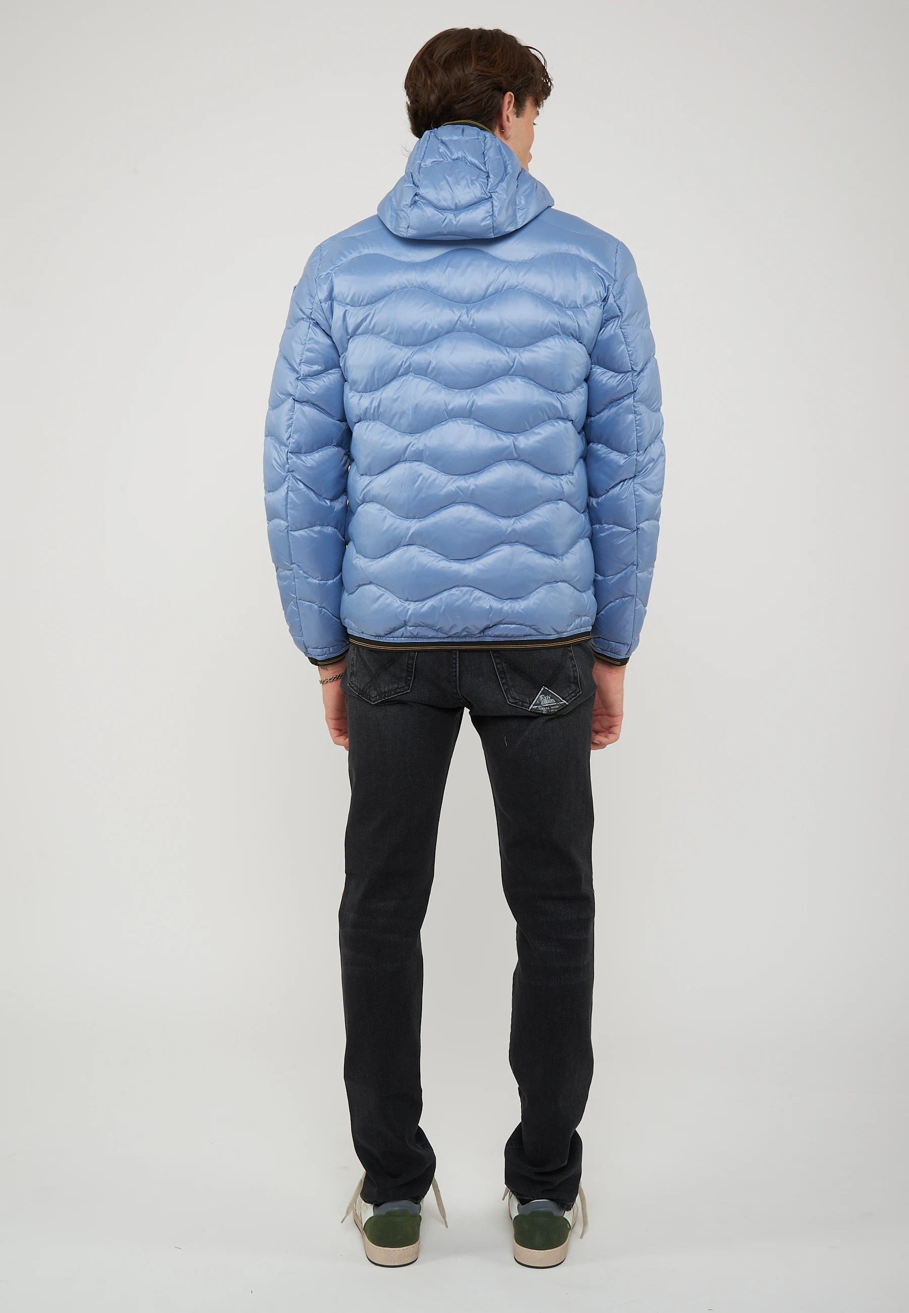 Piumino Leggero Ad Onde Wawe Blue 