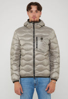 Piumino Leggero Ad Onde Wawe Grigio Nebbia 