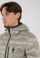 Piumino Leggero Ad Onde Wawe Grigio Nebbia 