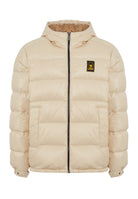 Jambo Giacca Imbottita Con Cappuccio In Vera Piuma Bone White 