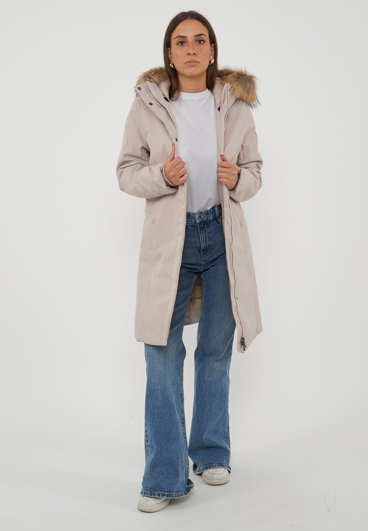 Lolita Real Fur Piumino Softshell Da Donna Perfectley Pale 