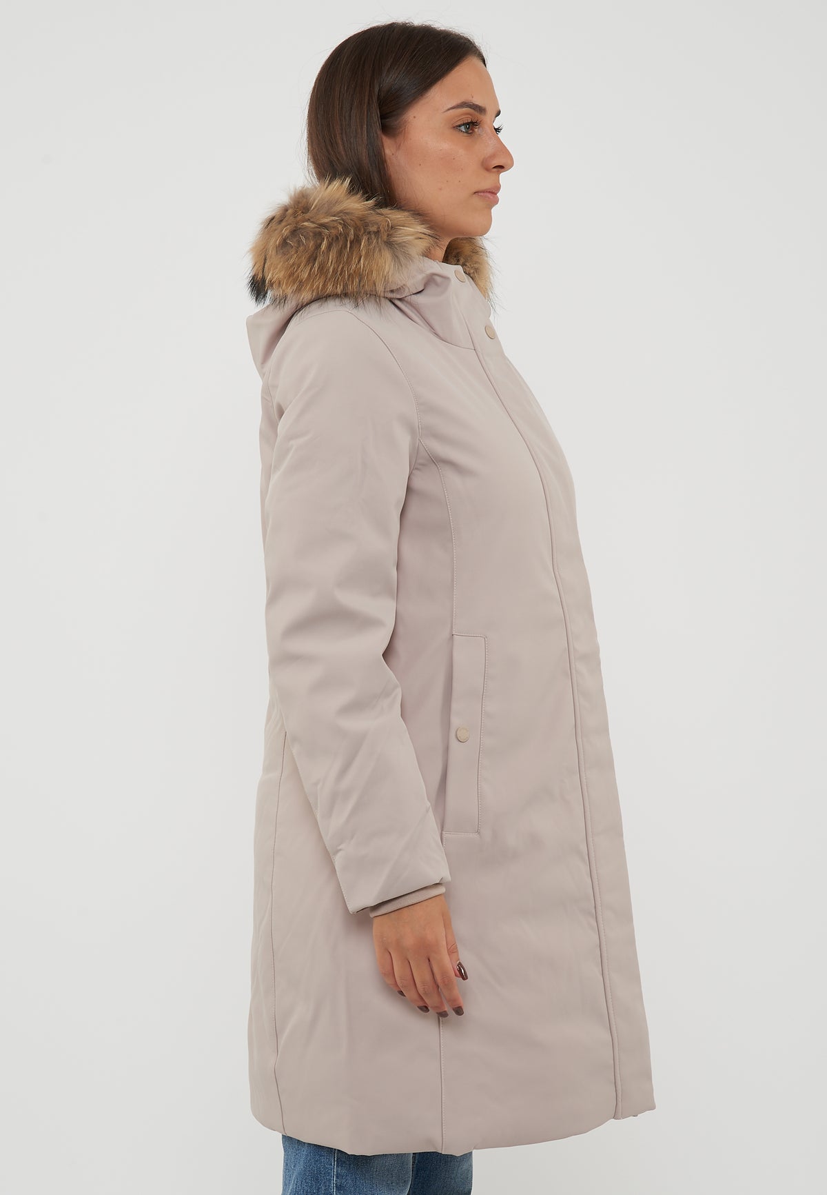 Lolita Real Fur Piumino Softshell Da Donna Perfectley Pale 