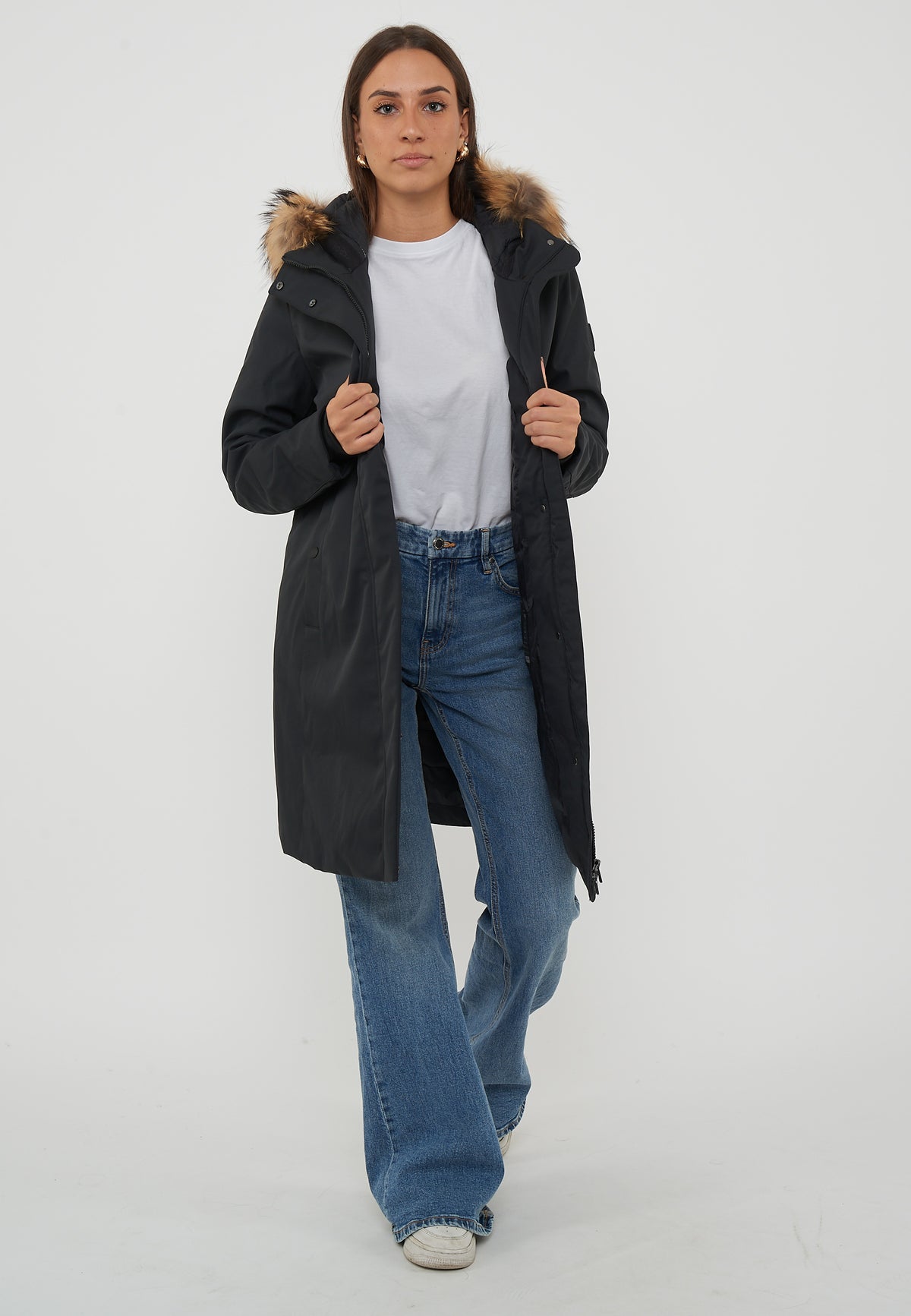 Lolita Real Fur Piumino Softshell Da Donna Jet Black 