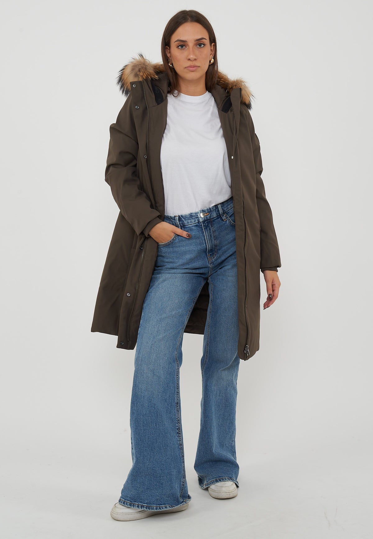 Lolita Real Fur Piumino Softshell Da Donna Mulch 
