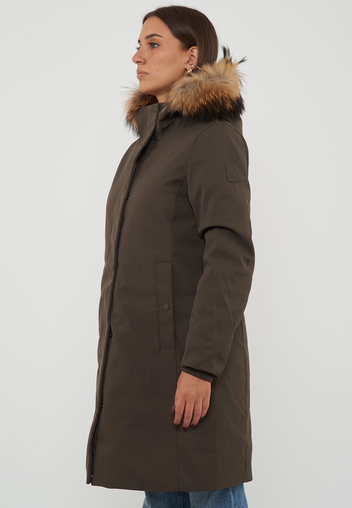 Lolita Real Fur Piumino Softshell Da Donna Mulch 